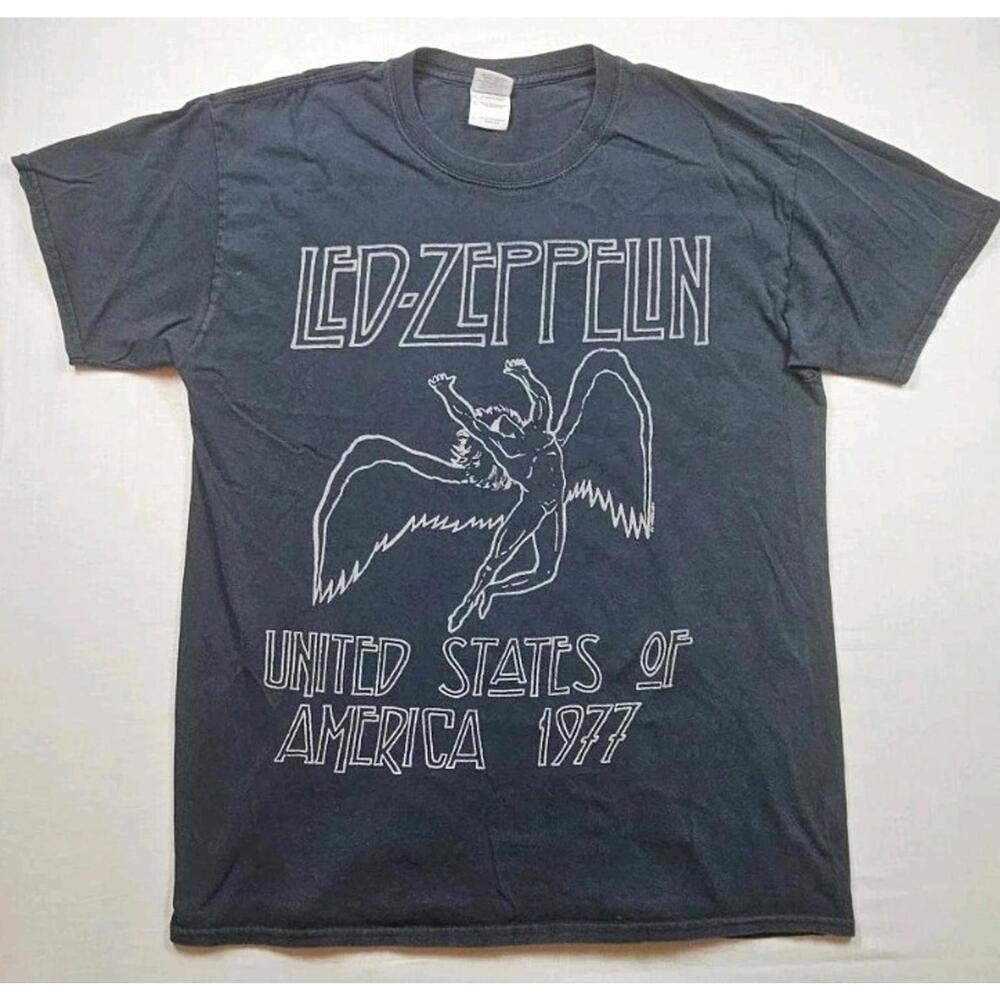 Vintage 00’s Led Zeppelin Shirt Mens Large 1977 Rock 2003 Y2K Metal